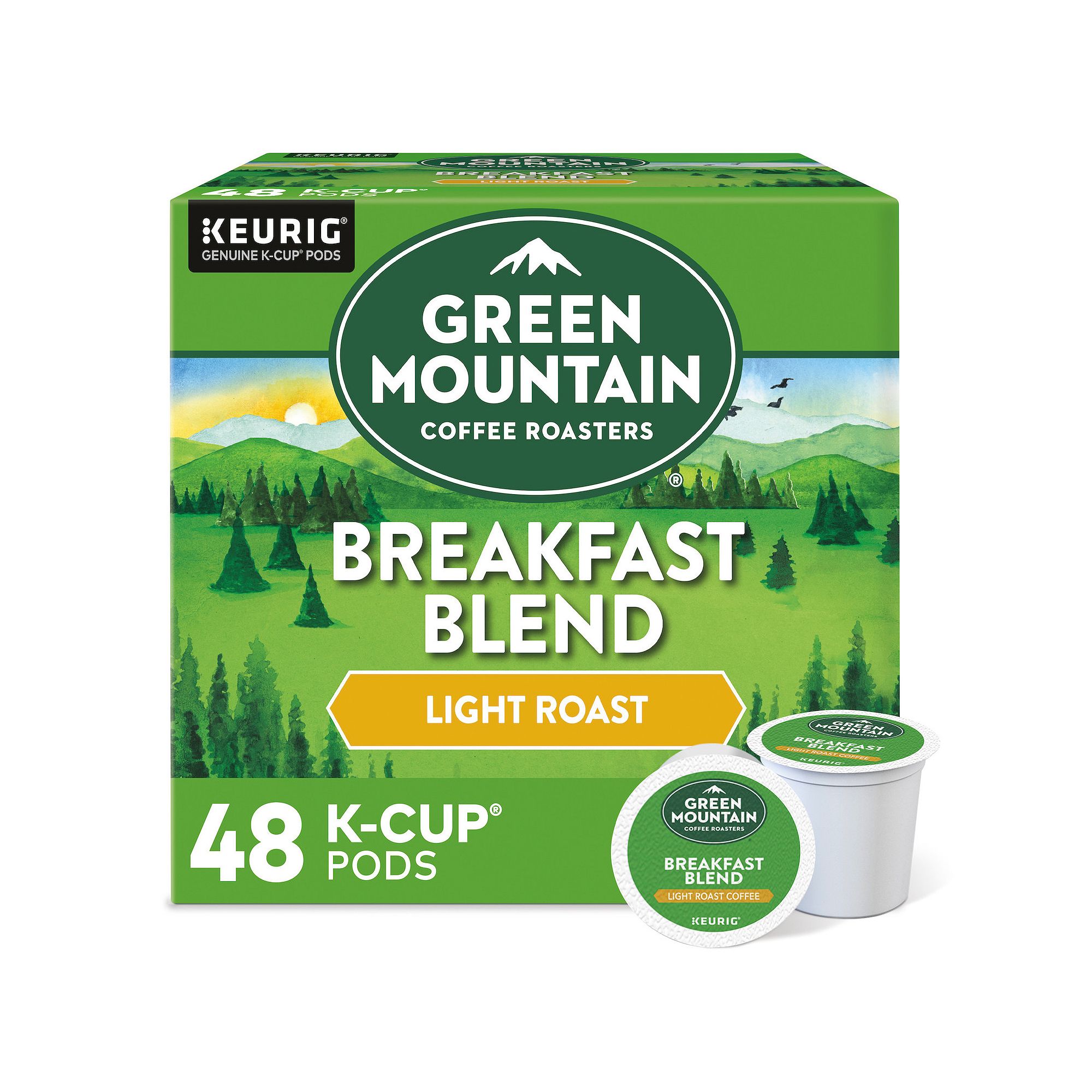 Green Mountain Coffee Breakfast Blend Coffee, Keurig® K-Cup® Pods, Light 