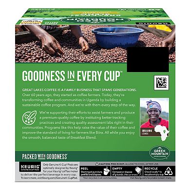 Green Mountain Coffee Breakfast Blend Coffee, Keurig® K-Cup® Pods, Light Roast - 48-pk.