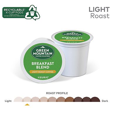 Green Mountain Coffee Breakfast Blend Coffee, Keurig® K-Cup® Pods, Light Roast - 48-pk.