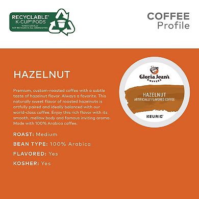 Gloria Jean's Hazelnut Coffee, Keurig® K-Cup® Pods, Flavored Coffee - 48-pk.