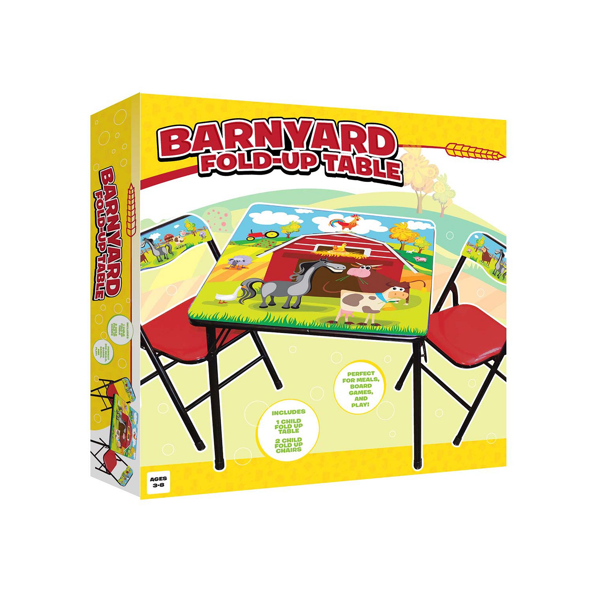 Barnyard Folding Table & Chairs, Multicolor