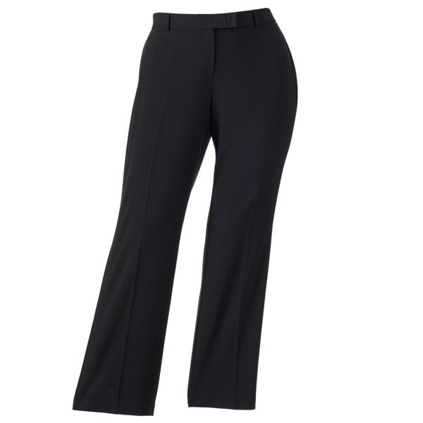 Plus Size Briggs Comfort Waist Straight-Leg Pants