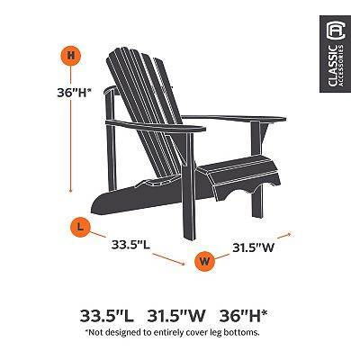 Classic Accessories Ravenna Adirondack Chair Cover - Outdoor