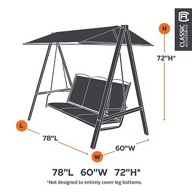 Classic Accessories Ravenna Canopy Swing Cover - Outdoor