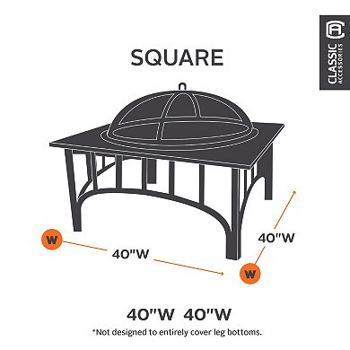 Classic Accessories Ravenna Square Fire Pit Cover - Outdoor