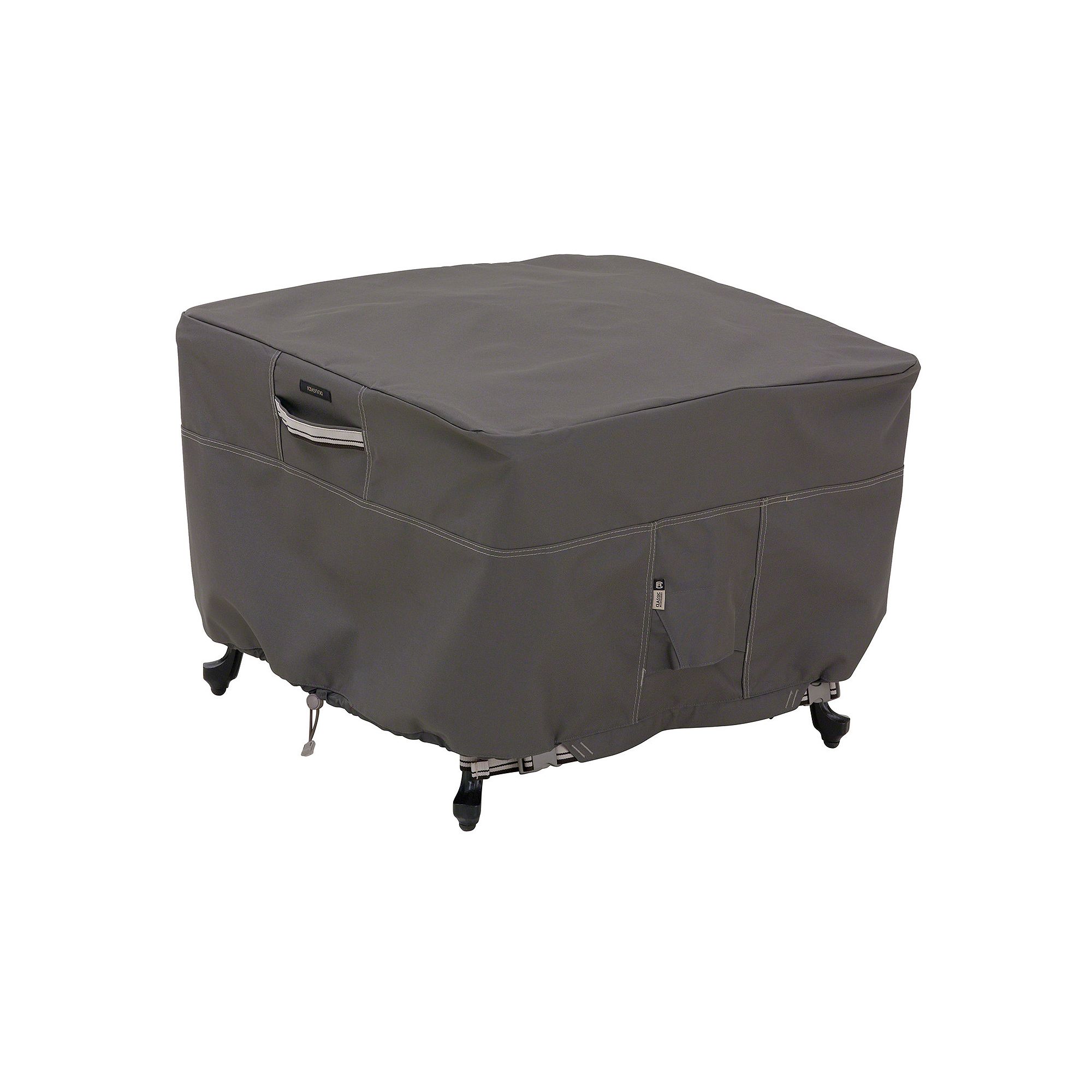 Classic Accessories Ravenna Square Ottoman Cover - Outdoor, Grey