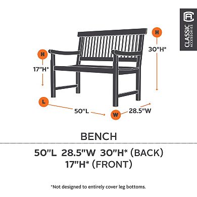 Classic Accessories Ravenna Patio Bench Cover - Outdoor