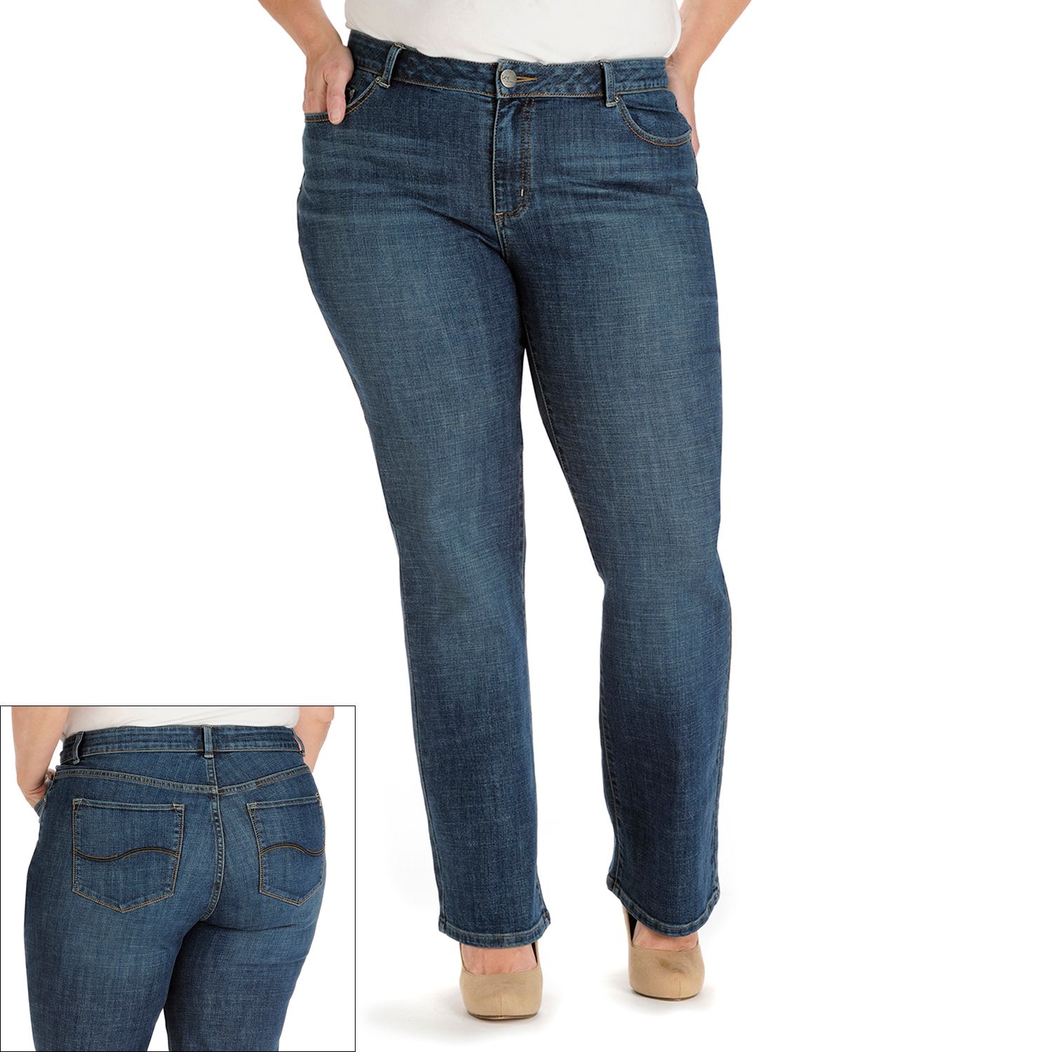 lee women's curvy fit bootcut jeans