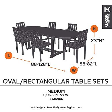 Classic Accessories Ravenna 90-in. Patio Table and Chair Set Cover - Outdoor
