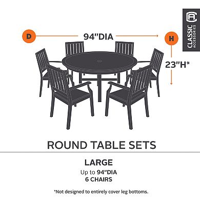 Classic Accessories Ravenna 96-in. Table and Chair Set Cover - Outdoor