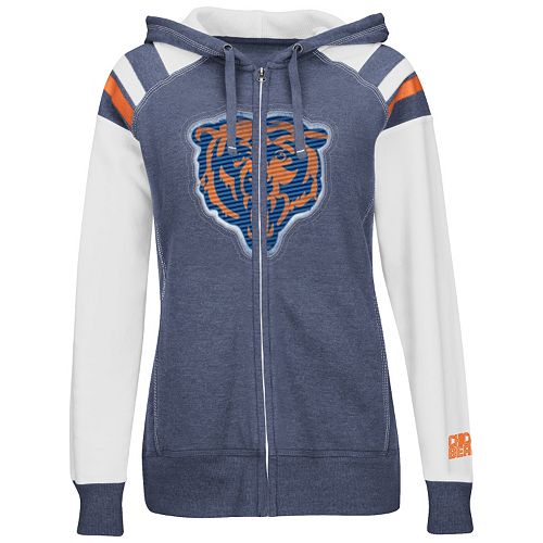 Majestic Chicago Bears Deep Post Iv Fleece Hoodie Womens