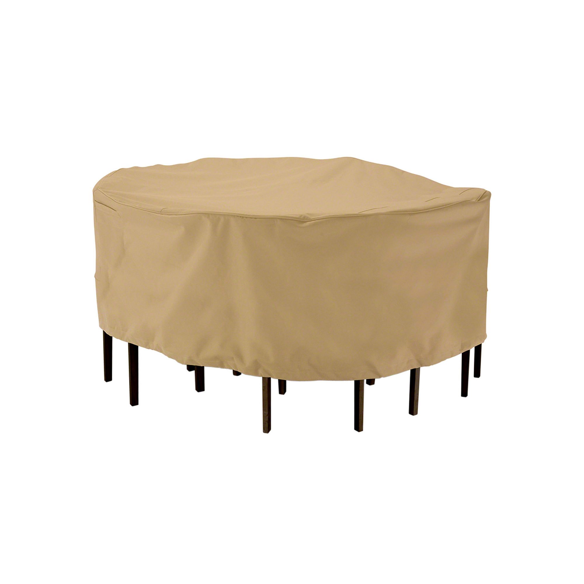 Classic Accessories Terrazzo Round Table and Chair Cover Set - Outdoor, Bei