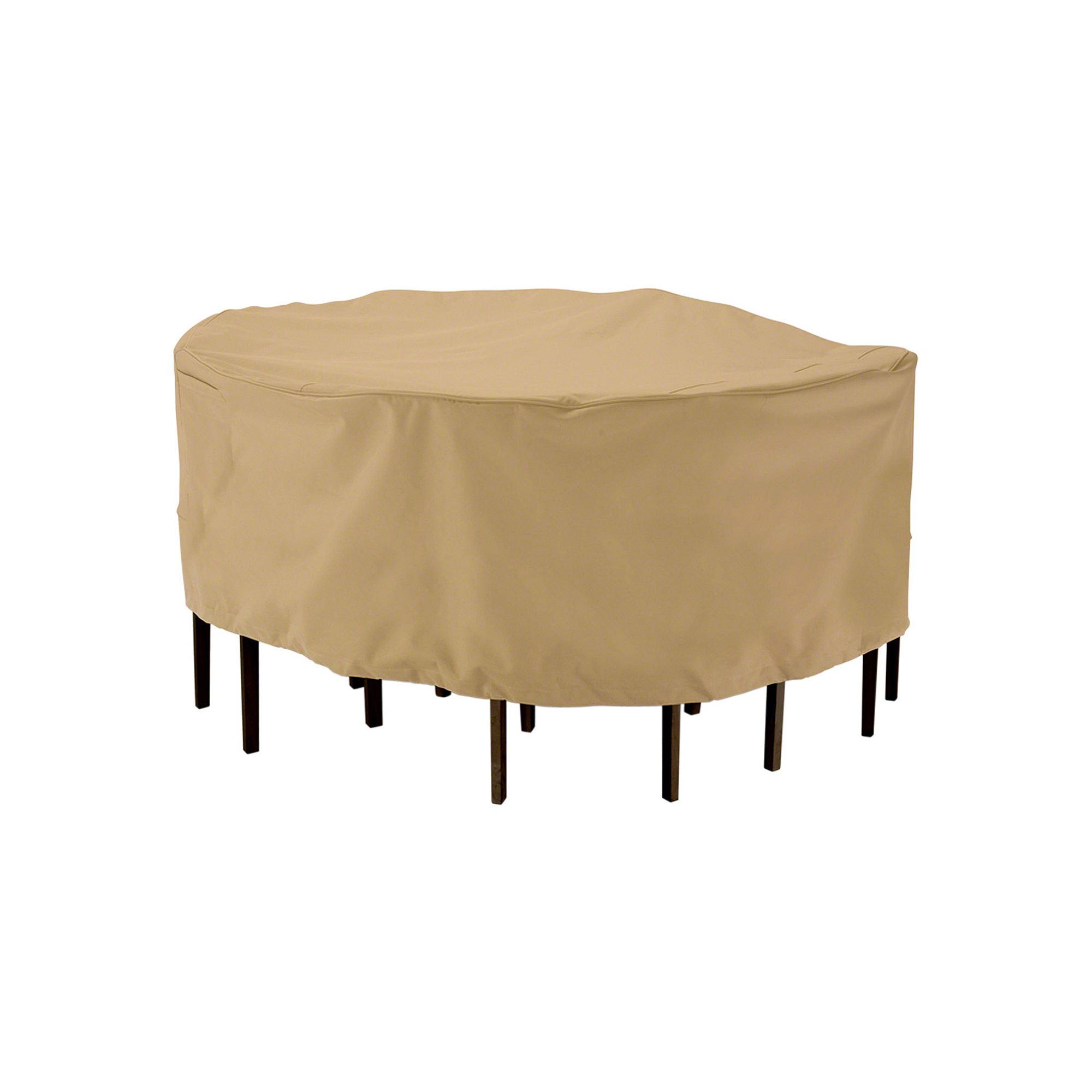 Classic Accessories Terrazzo Round Table & Chair Cover Set - Outdoor, Beig/