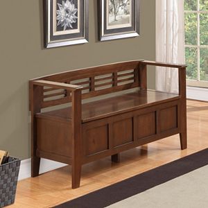 Simpli Home Adrien Entryway Storage Bench