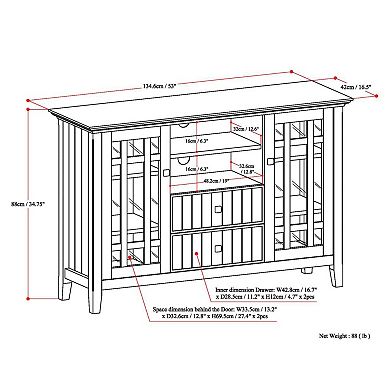 Simpli Home Bedford Collection TV Media Stand