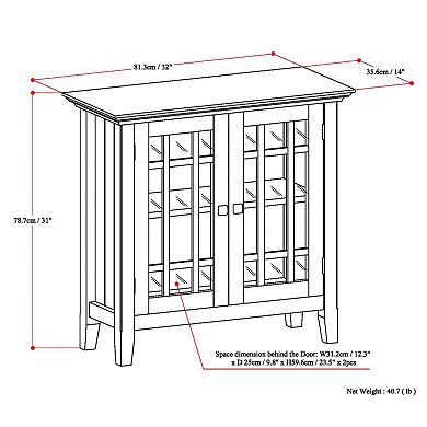 Simpli Home Bedford Storage Cabinet - Small