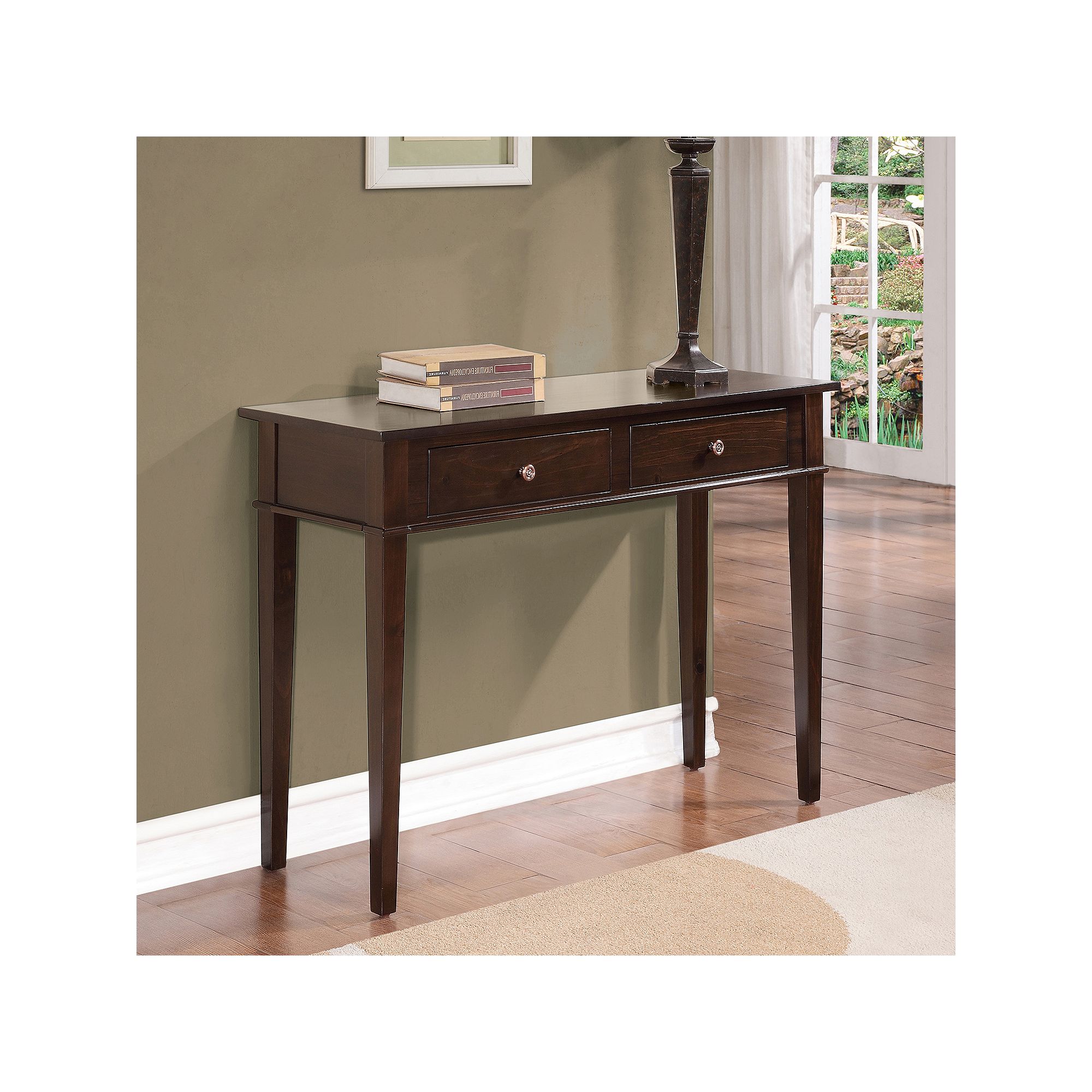 Simpli Home Carlton Console Table, Black