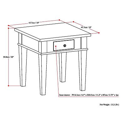 Simpli Home Carlton End Table