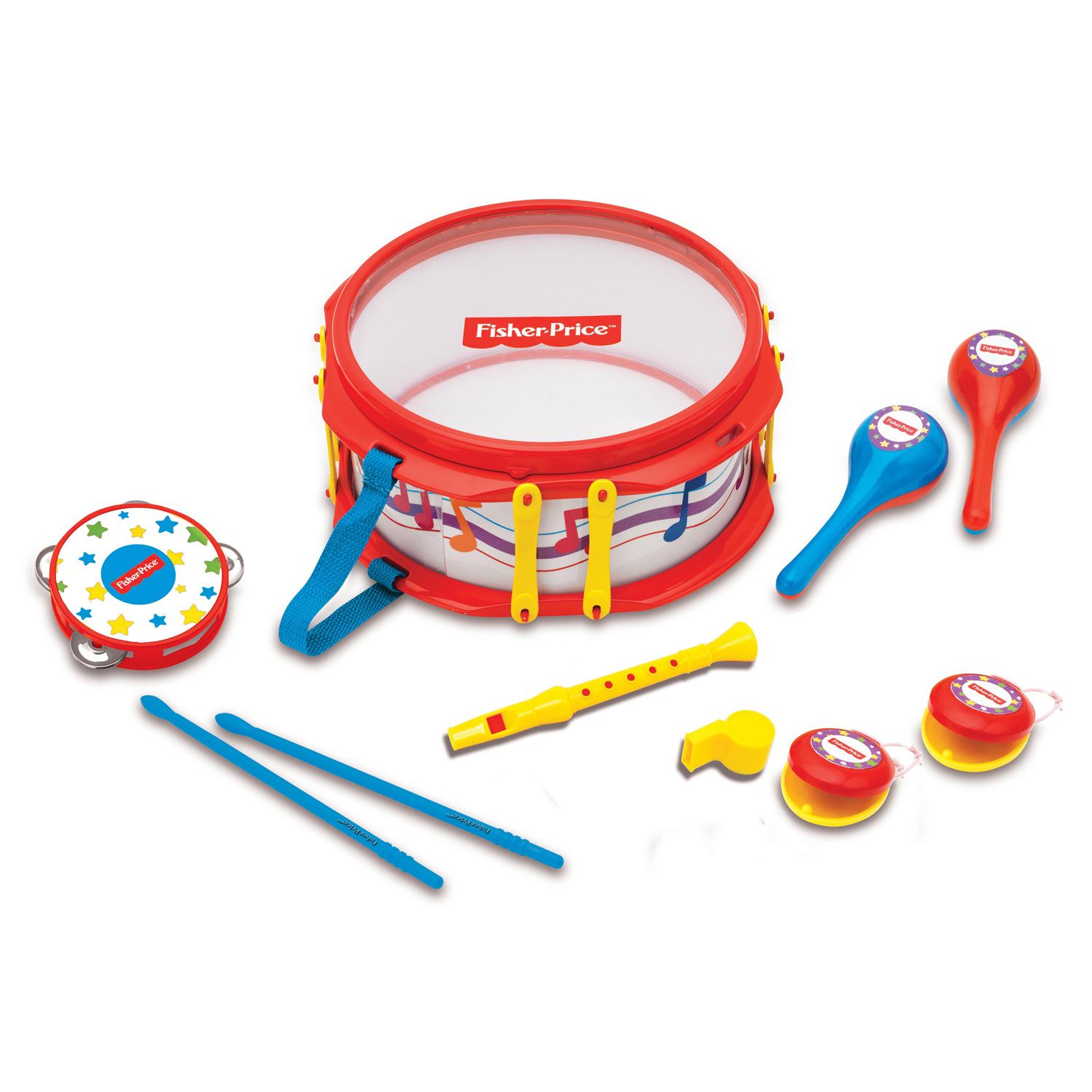 fisher price drum set with instruments