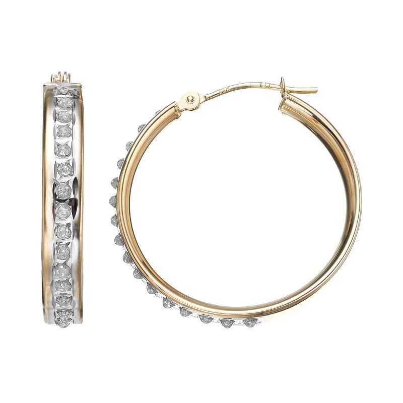 Womens Yellow Diamond Hoop Earrings | Kohl's