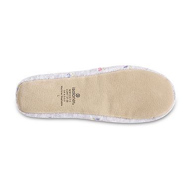 isotoner Embroidered Terry Women's Ballerina Slippers 