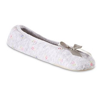 isotoner Embroidered Terry Women's Ballerina Slippers