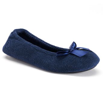 isotoner Embroidered Terry Women's Ballerina Slippers