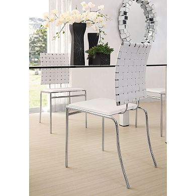Zuo Modern Criss Cross 4-piece Dining Chair Set