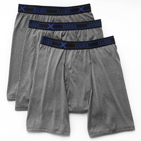 Men's Hanes 3pk. Ultimate XTemp Longer Leg Boxer Briefs