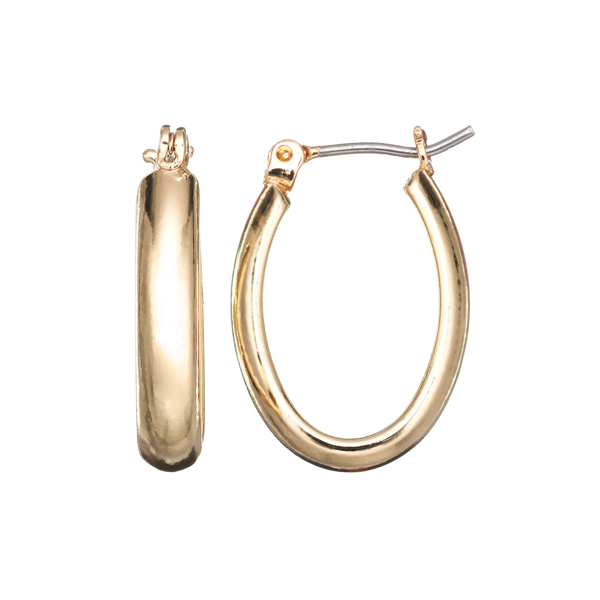 Napier U-Hoop Earrings, Womens, Gold Tone