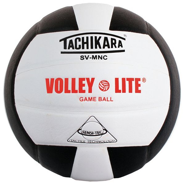 Tachikara SVMNC Volley-Lite Training Volleyball, Black/White