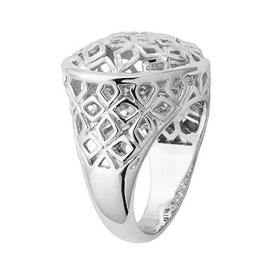 Sterling Silver Openwork Heart Ring
