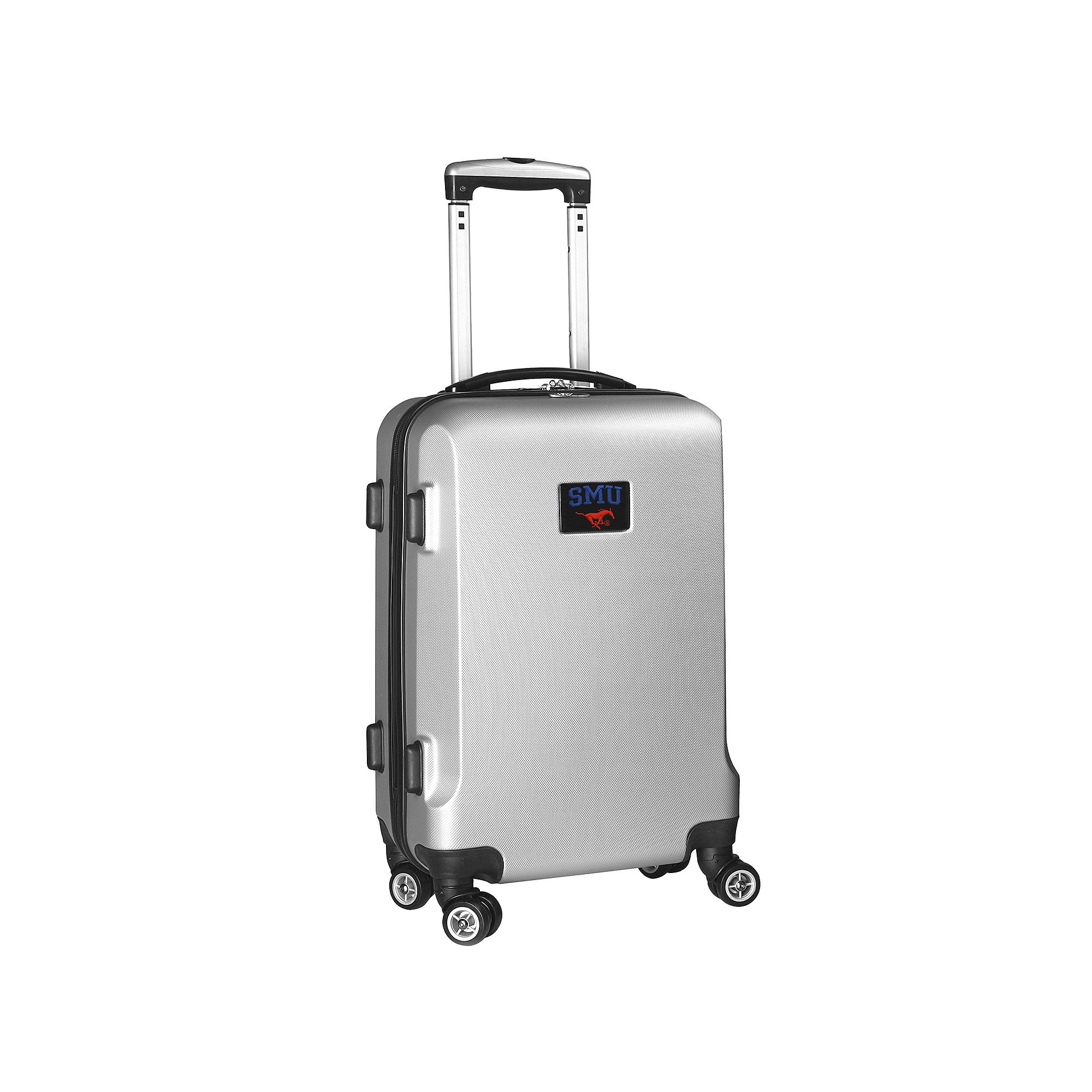 SMU Mustangs 19.5-inch Hardside Spinner Carry-On, Silver