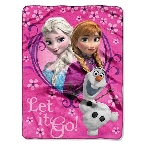 Disney Frozen Let It Go Fleece Blanket Bed Throw