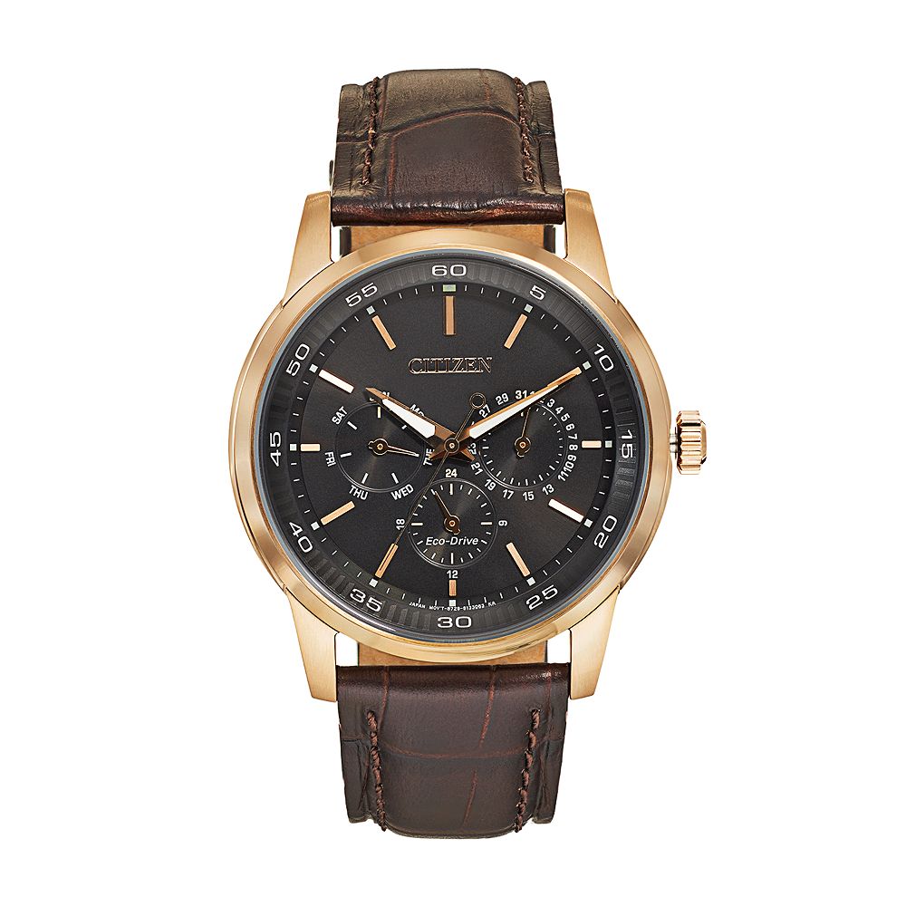ゴクウです Citizen Eco-Drive Men's Leather Watch