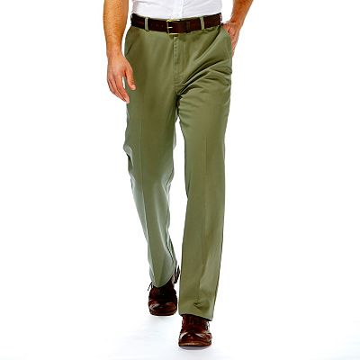 Men's Haggar Work to Weekend Classic-Fit Flat-Front No-Iron Expandable  Waist Pants