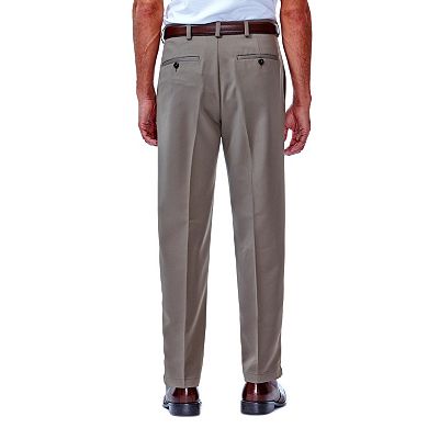 Men's Haggar® Cool 18® Classic-Fit Pleated No-Iron Expandable Waist Pants