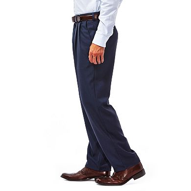 Men's Haggar® Cool 18® Classic-Fit Pleated No-Iron Expandable Waist Pants