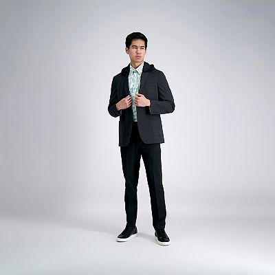 slim fit dress slacks Sean Alexander Mid Tan Performance Stretch Skinny Dress Pants For Men main image 0