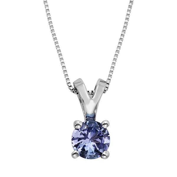 The Regal Collection Tanzanite 14k White Gold Pendant Necklace