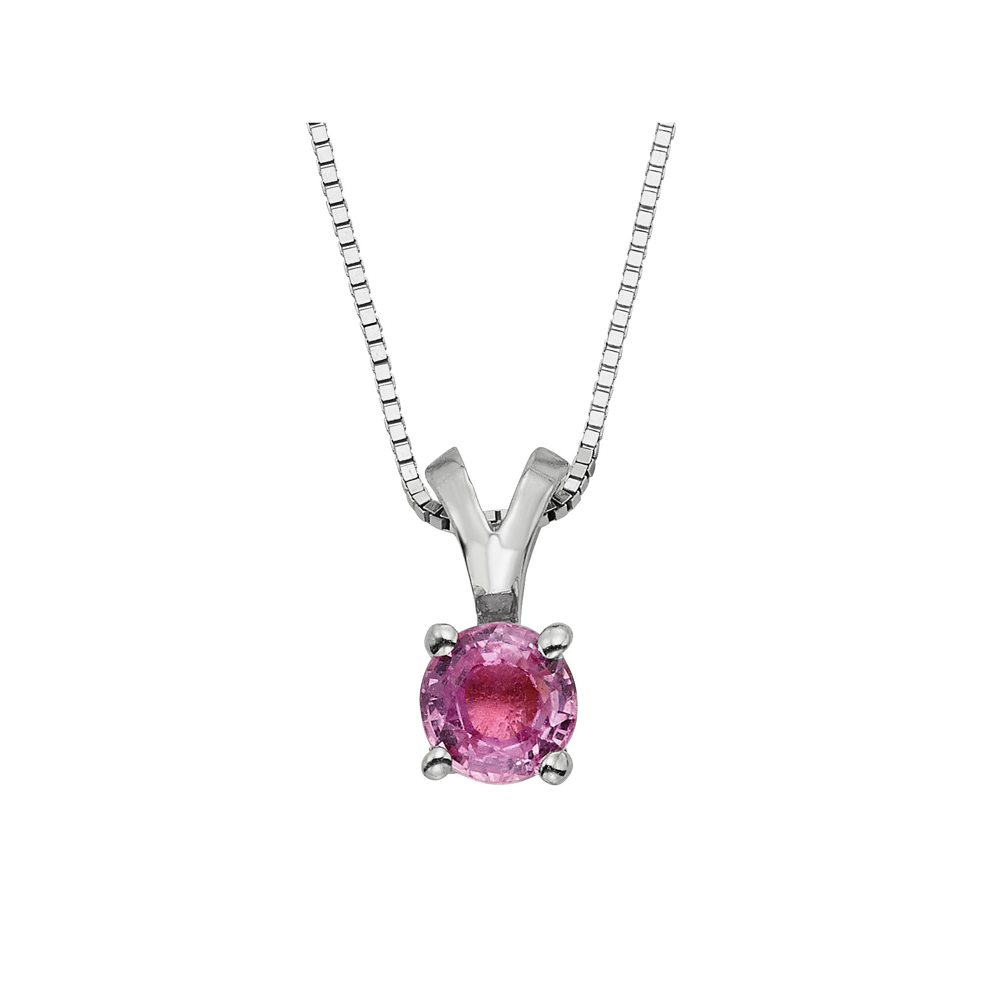The Regal Collection Pink Sapphire 14k Gold Pendant Necklace, Womens, Siz