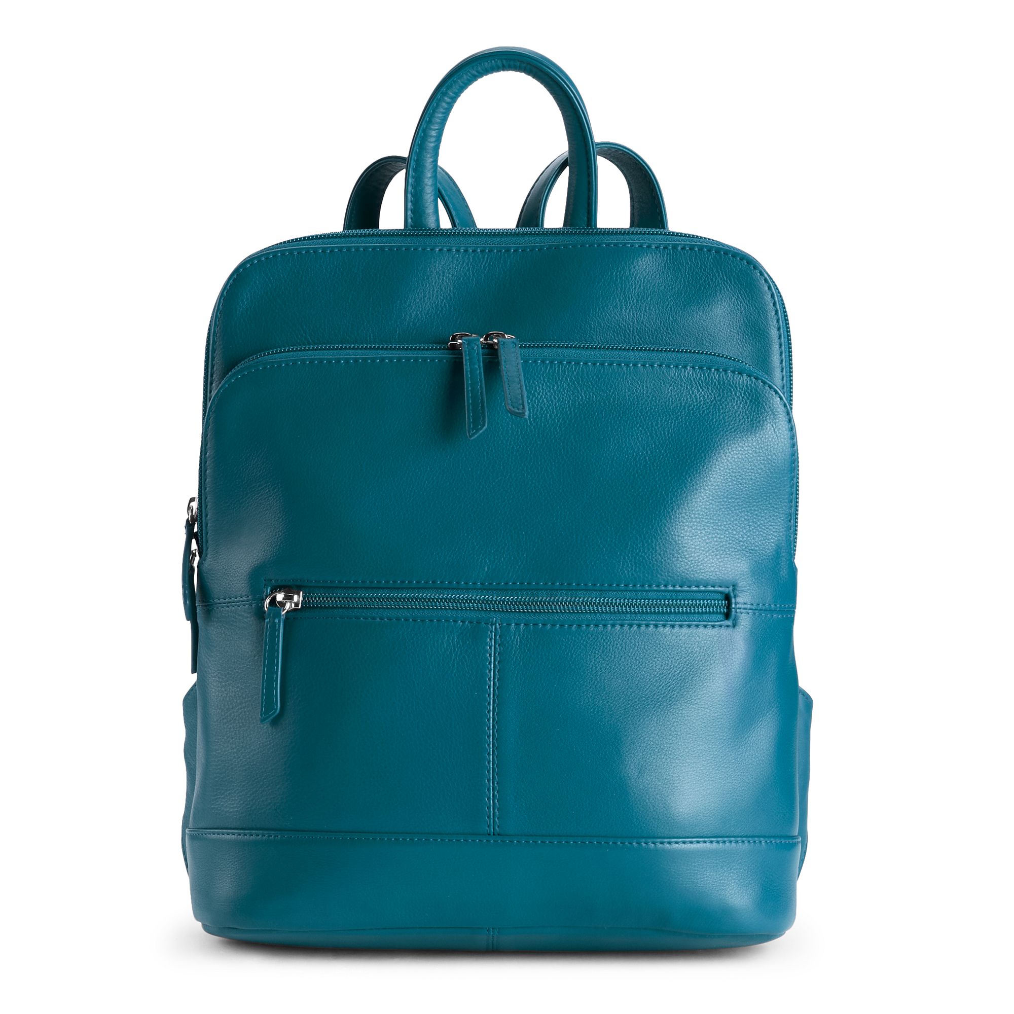 ili Adjustable Strap Leather Backpack, Blue