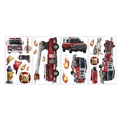 Fire Truck Peel and Stick Wall Decals