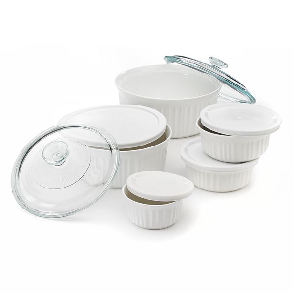 CorningWare French White 8-Piece Bakeware Set