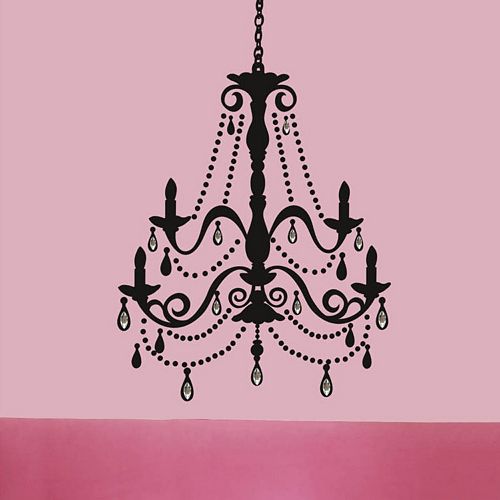 Jeweled Chandelier Peel and Stick Wall Decal