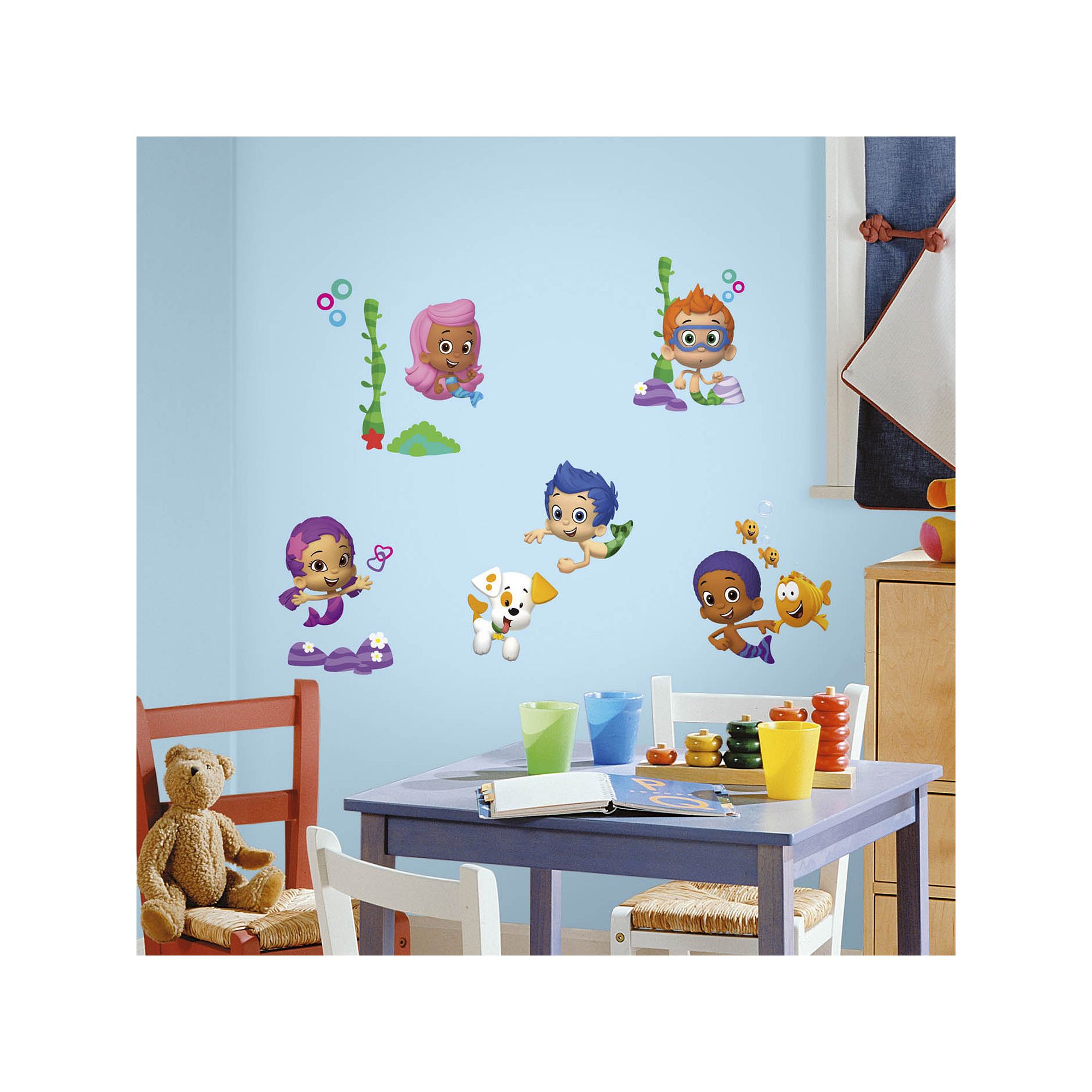 Bubble Guppies Peel & Stick Wall Decals, Multicolor