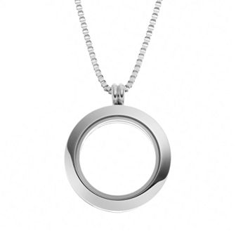 Blue La Rue Stainless Steel 1 in Round Locket