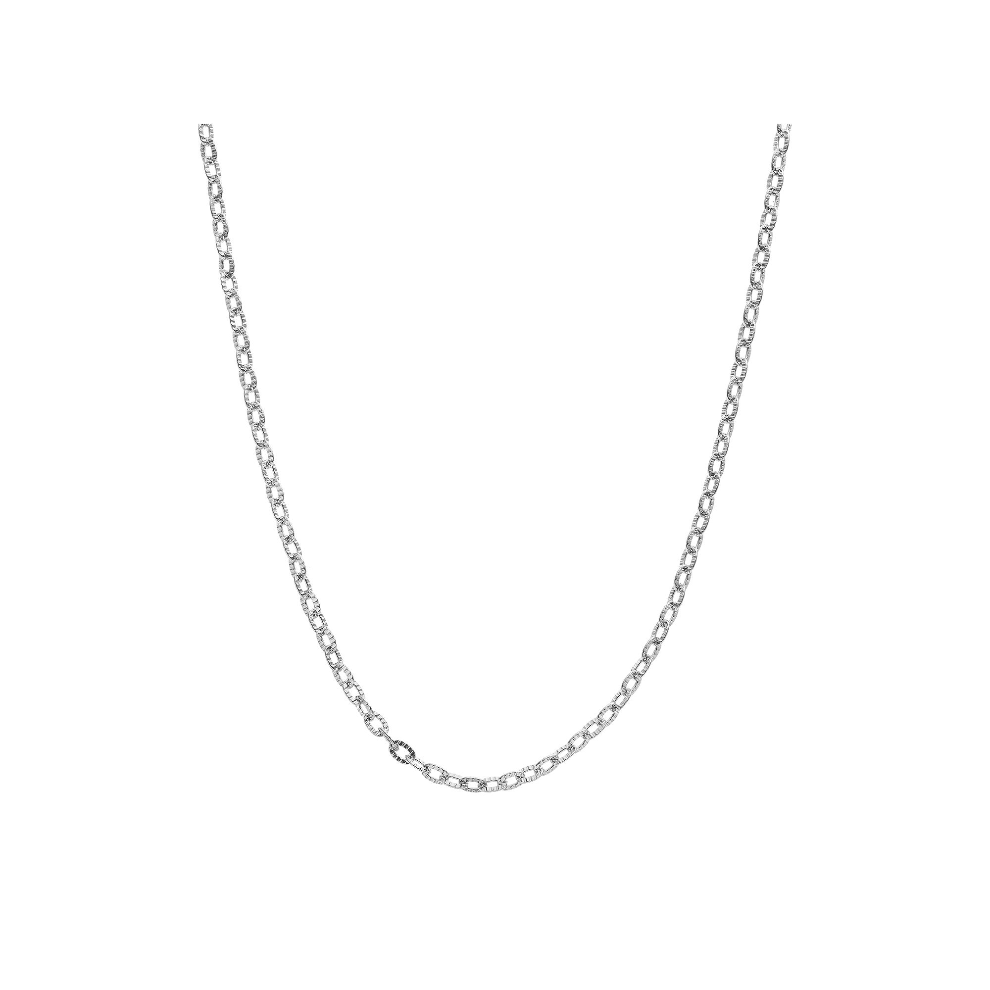 Blue La Rue Stainless Steel Rolo Chain Necklace - 24 in., Womens, Silver