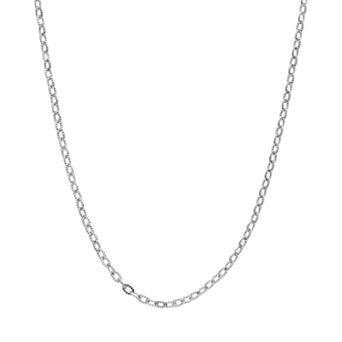 Blue La Rue Stainless Steel Rolo Chain Necklace - 24 in