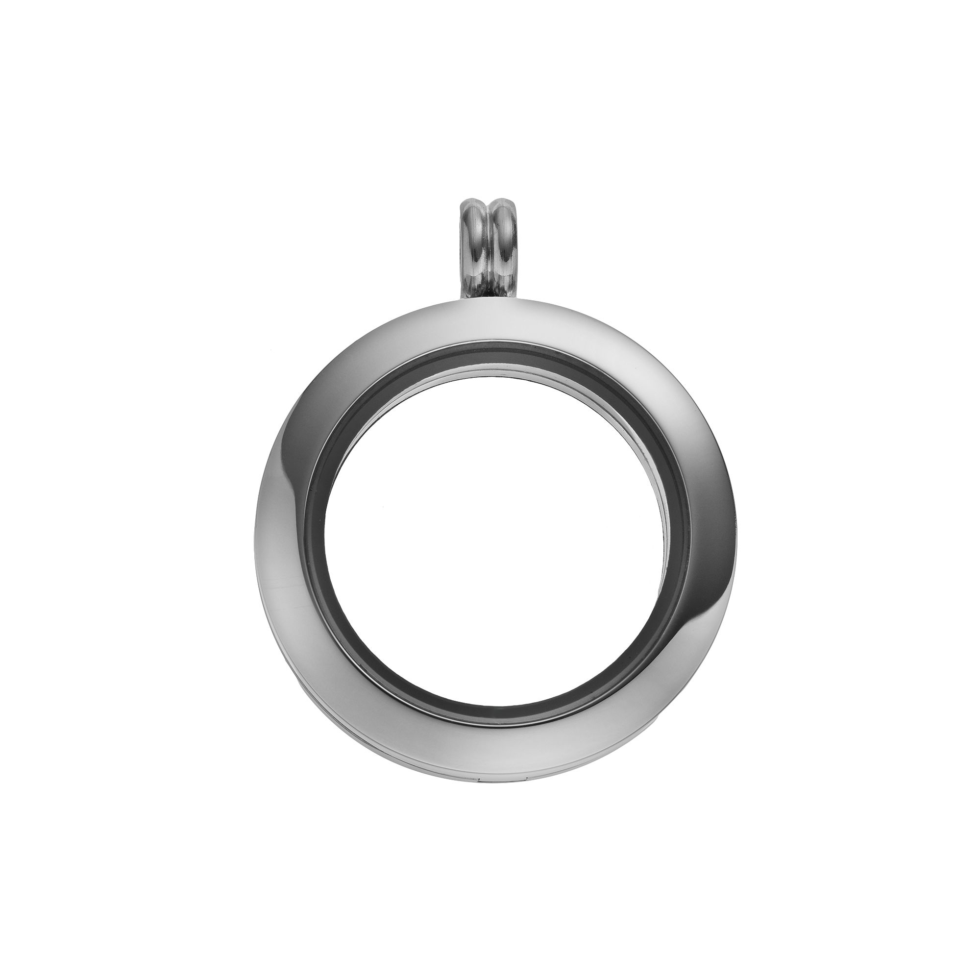 Blue La Rue Stainless Steel 1-in. Round Locket, Womens, Silver
